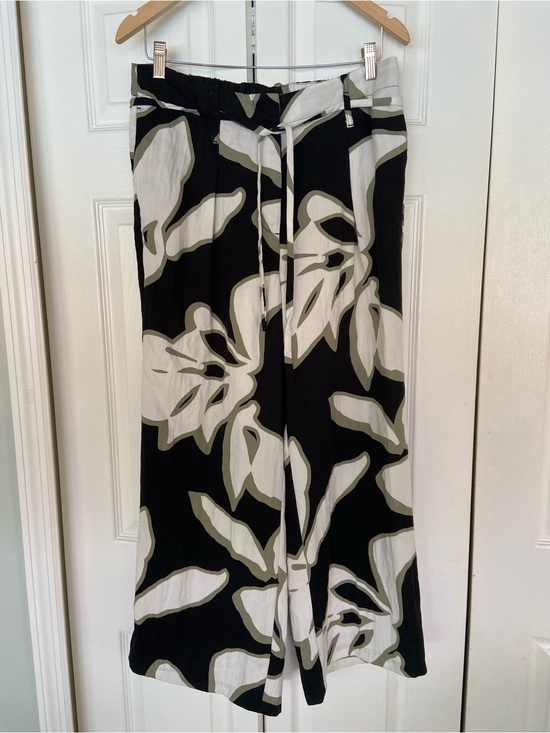 Nine West Pants - Nine West Black and Cream Wide-Leg Pants